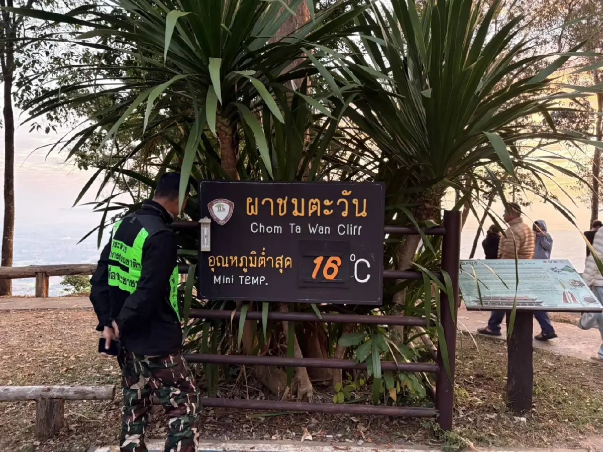 เปิดภาพ 'ผาชมตะวัน' พระอาทิตย์ขึ้นส่งท้ายปี 68 หนาวสะท้าน 16 องศาฯ