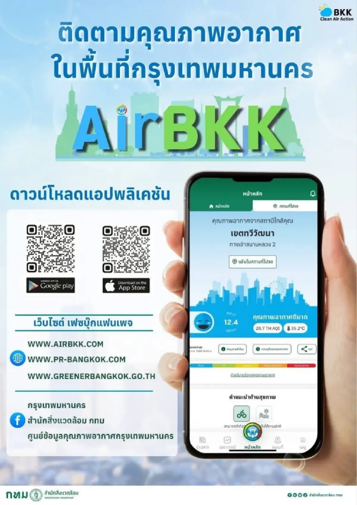 วิกฤตฝุ่นกรุงเทพ ค่าฝุ่นวันนี้ บางนา อ่วมสูงเกิน หายใจลำบากแล้ว