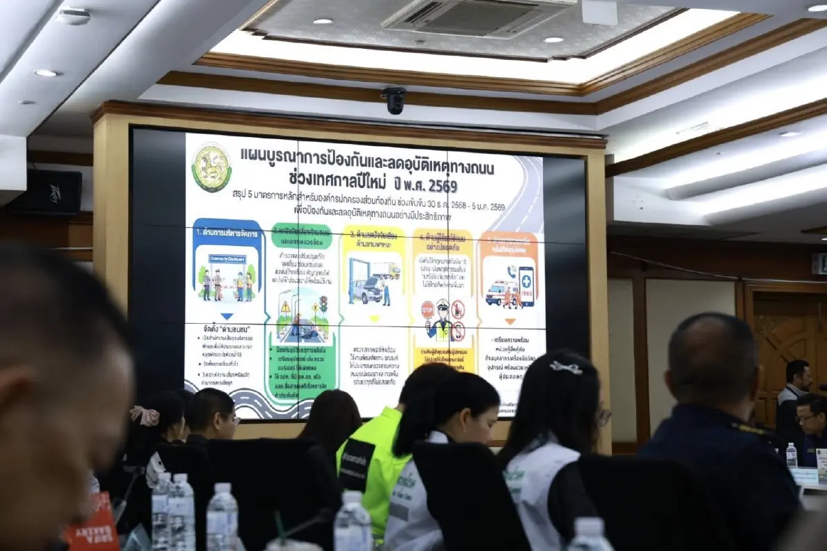 7 วันอันตราย ปีใหม่ 2569 วันแรก ดับ 29 ราย ศปถ. ย้ำทุกจังหวัดคุมเข้ม เคาท์ดาวน์