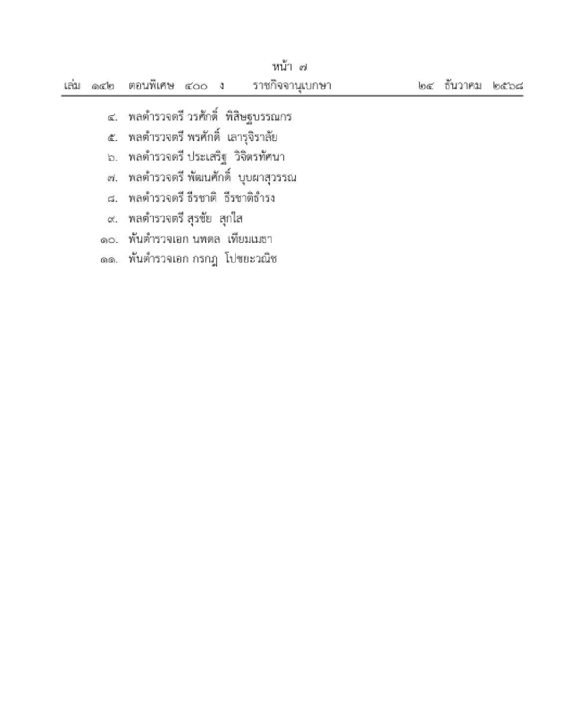 โปรดเกล้าฯ แต่งตั้ง 'นายทหาร-นายตำรวจ' เป็น ราชองครักษ์ในพระองค์ จำนวน 94 นาย