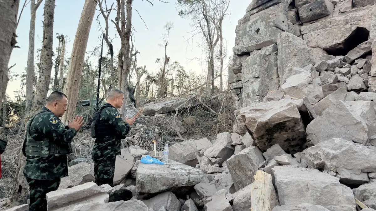 'แม่ทัพกุ้ง'ลุย ปราสาทตาควาย-เนิน 350 ร่วมยินดียึดคืนแผ่นดินไทย