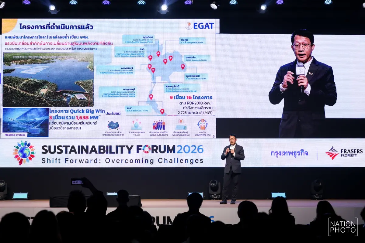กฟผ. เดินหน้าโซลาร์ลอยน้ำ โรงไฟฟ้าเทคโนโลยีสะอาด ดันไทยสู่เป้า Net Zero
