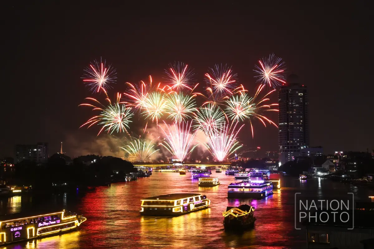 อวดโฉมพลุ 2568 'วิจิตรเจ้าพระยา 2025' แสงแห่งสยาม แม่ของแผ่นดิน