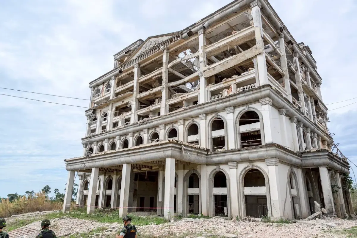 เปิดภาพกาสิโนทมอดา หลังปฏิบัติการ 'ตราดปราบปรปักษ์' ยึดคืนพื้นที่