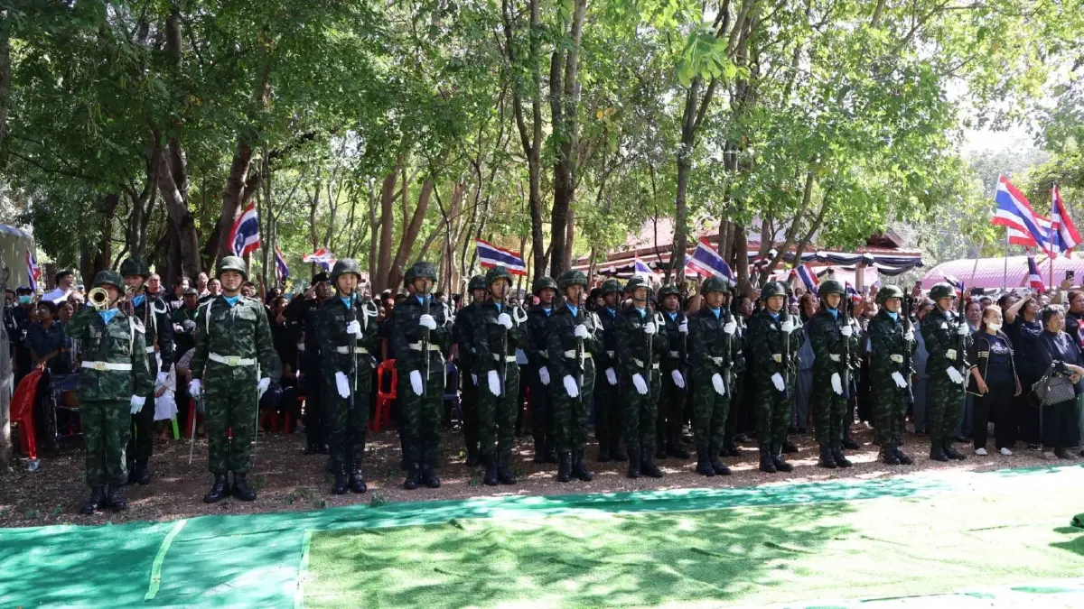 สมเกียรติทหารกล้า! ส่งร่าง 'ส.อ.กัมปนาท ทองแสง' กลับสู่มาตุภูมิ จ.ชัยภูมิ