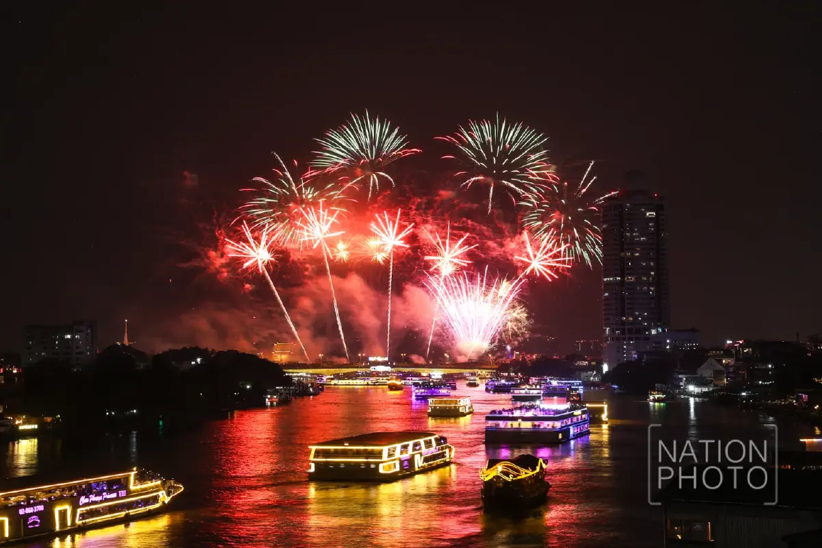 อวดโฉมพลุ 2568 'วิจิตรเจ้าพระยา 2025' แสงแห่งสยาม แม่ของแผ่นดิน