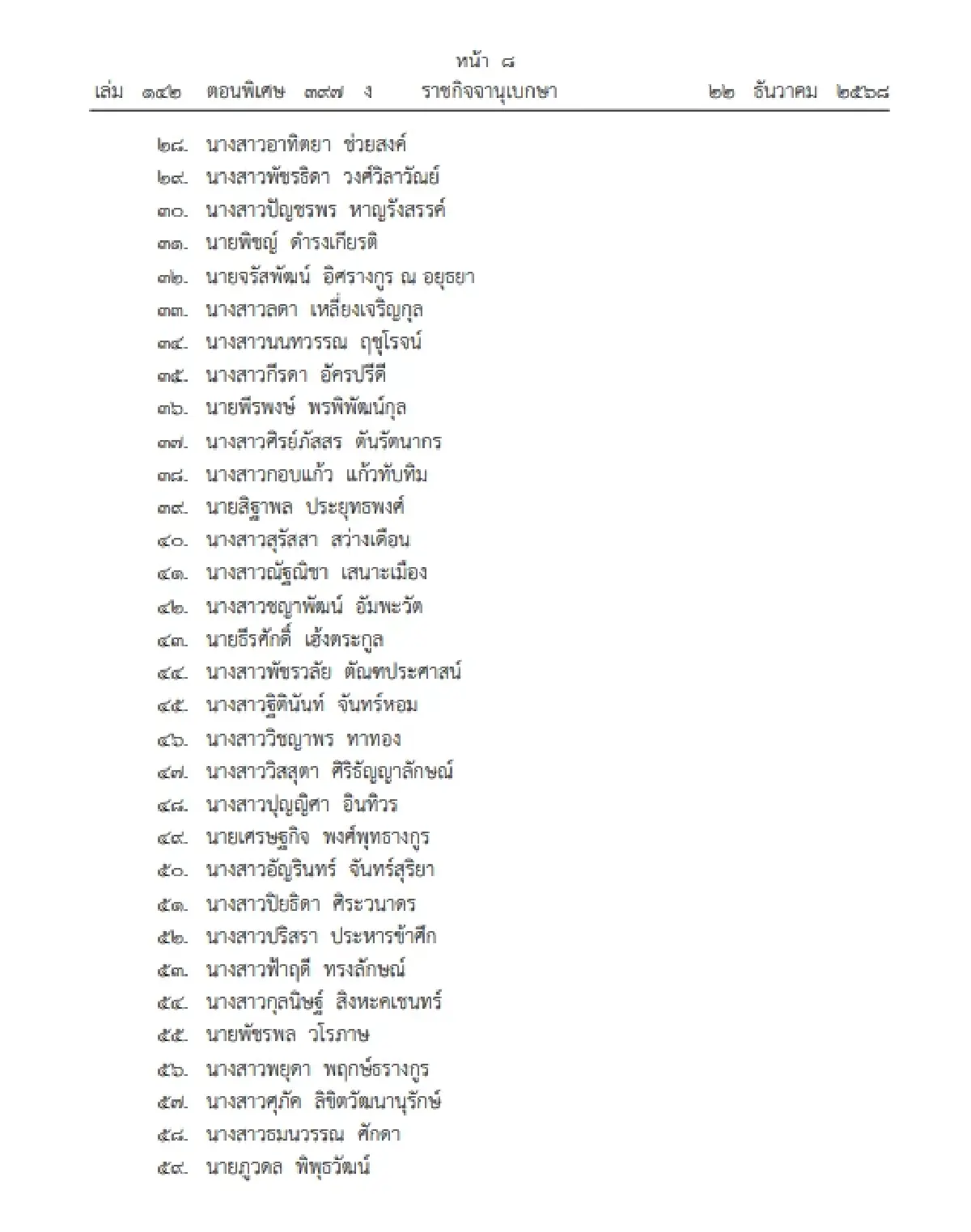 โปรดเกล้าฯ แต่งตั้งข้าราชการตุลาการ ตำแหน่งผู้พิพากษาประจำศาล