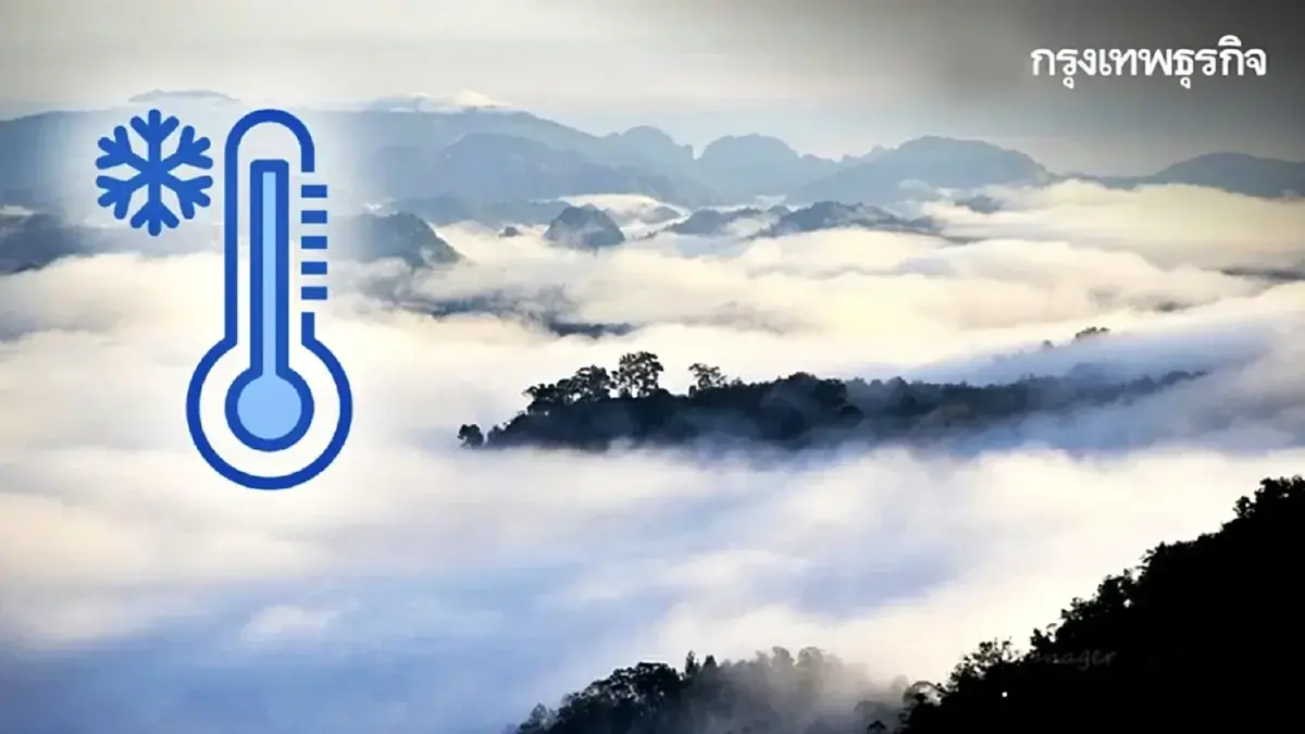 กรมอุตุฯ เตือน ไทยตอนบน อากาศหนาว 14°C ภาคใต้ฝนตกหนัก ระวังน้ำท่วม
