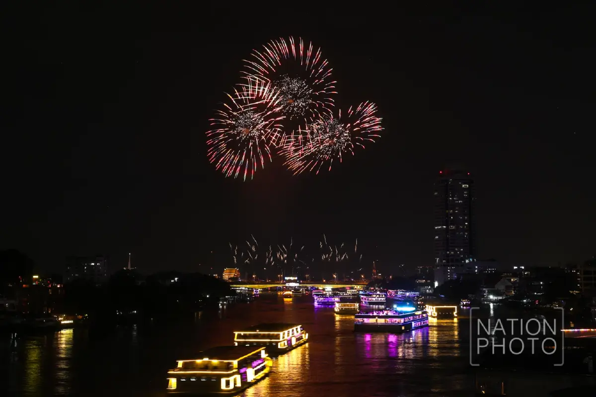 อวดโฉมพลุ 2568 'วิจิตรเจ้าพระยา 2025' แสงแห่งสยาม แม่ของแผ่นดิน