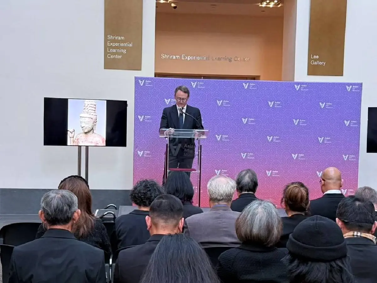 สหรัฐฯ ทำพิธีส่งคืน 4 รูปปั้นพันปี ‘ประโคนชัย’ คาดถึงไทย ธ.ค.นี้