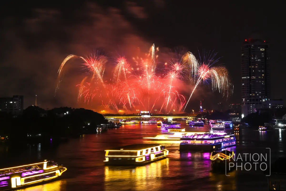 อวดโฉมพลุ 2568 'วิจิตรเจ้าพระยา 2025' แสงแห่งสยาม แม่ของแผ่นดิน