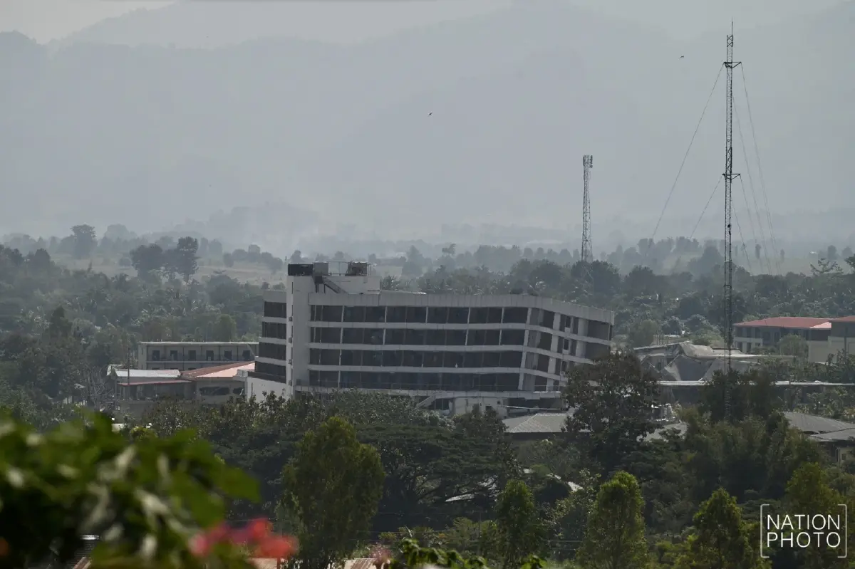 โดนแล้ว เปิดภาพซาก 'เคเคปาร์ค' ฐานทัพแก๊งคอลเซ็นเตอร์ ถูกถล่มยับ