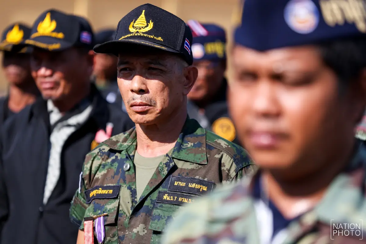 'ทหารผ่านศึก' แสดงพลังให้กำลังใจทหารกล้า-ปชช. ชายแดนไทย-กัมพูชา