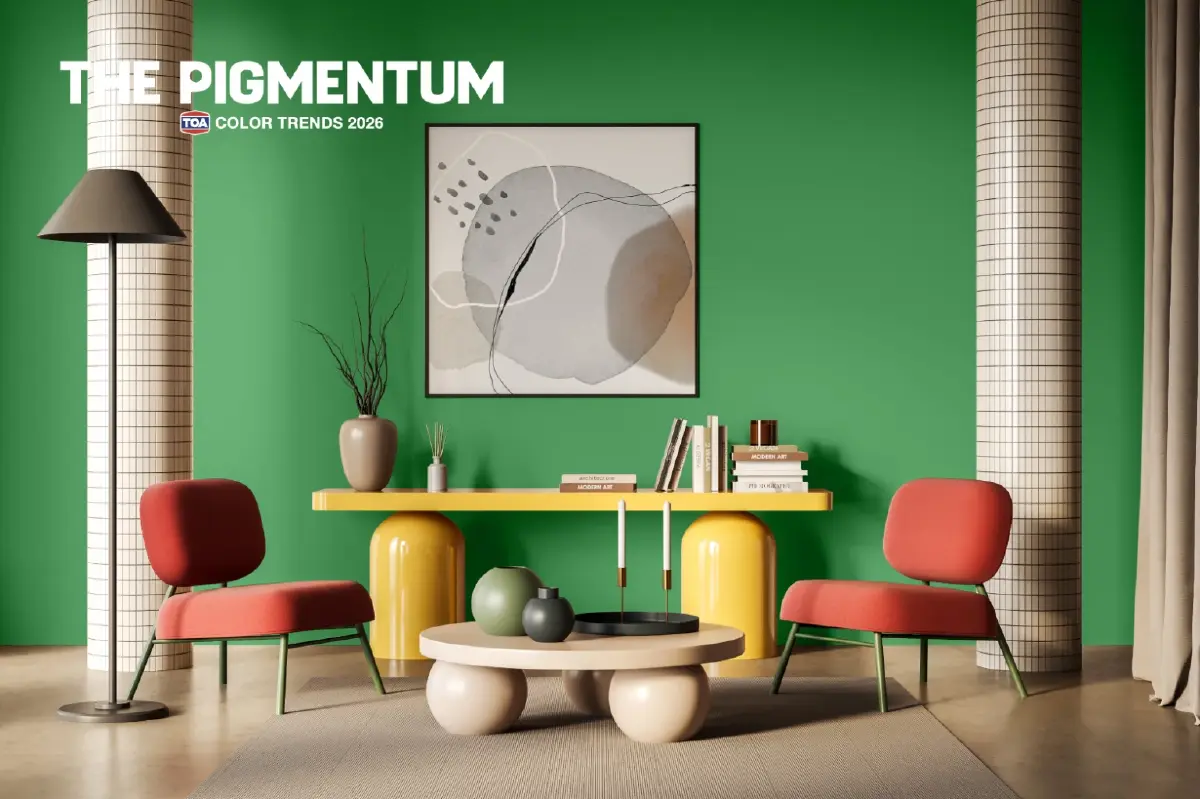 TOA เปิดตัวเทรนด์สี 2026 ‘The Pigmentum’ เมื่อสีสันคือพลังขับเคลื่อนชีวิต