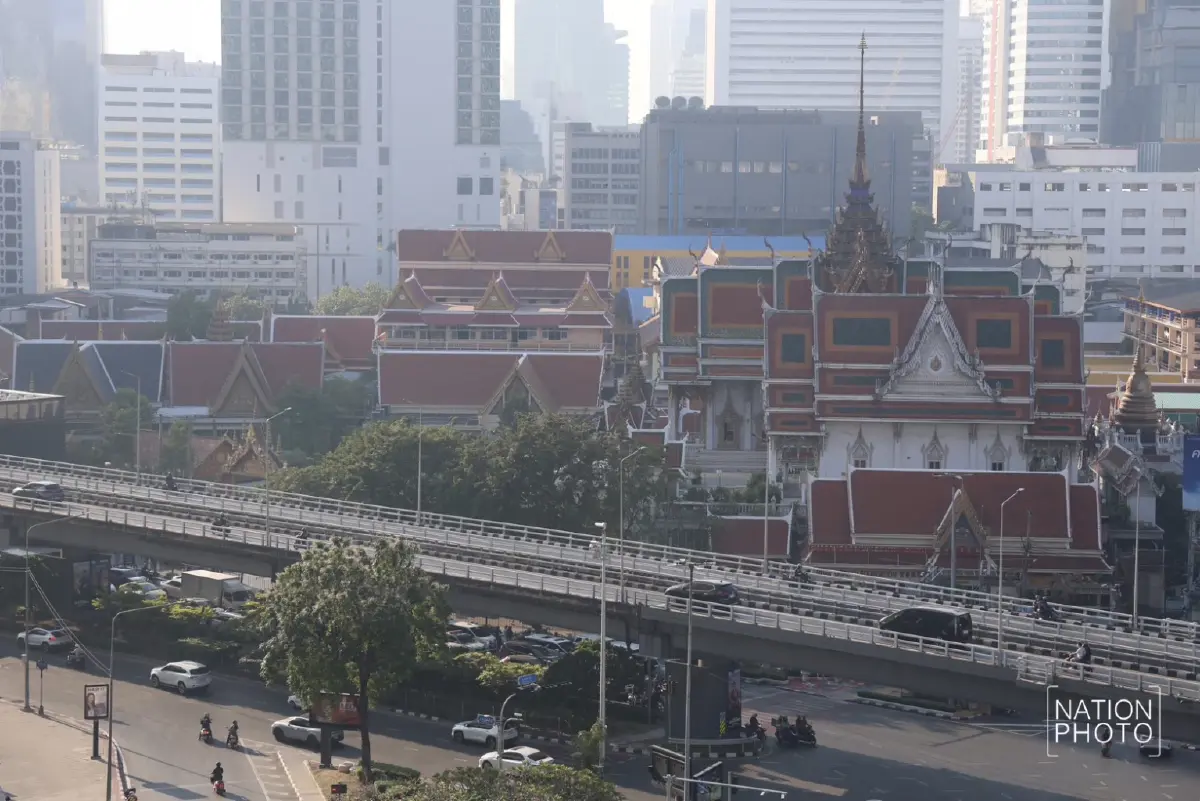 PM 2.5 กรุงเทพฯ พุ่งเกินมาตรฐาน 62 พื้นที่ขึ้นระดับสีส้ม เขตบางรักสูงสุด 