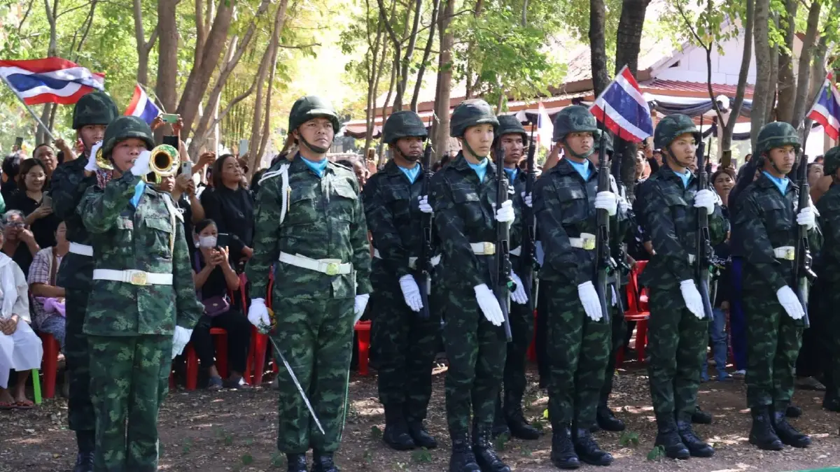 สมเกียรติทหารกล้า! ส่งร่าง 'ส.อ.กัมปนาท ทองแสง' กลับสู่มาตุภูมิ จ.ชัยภูมิ