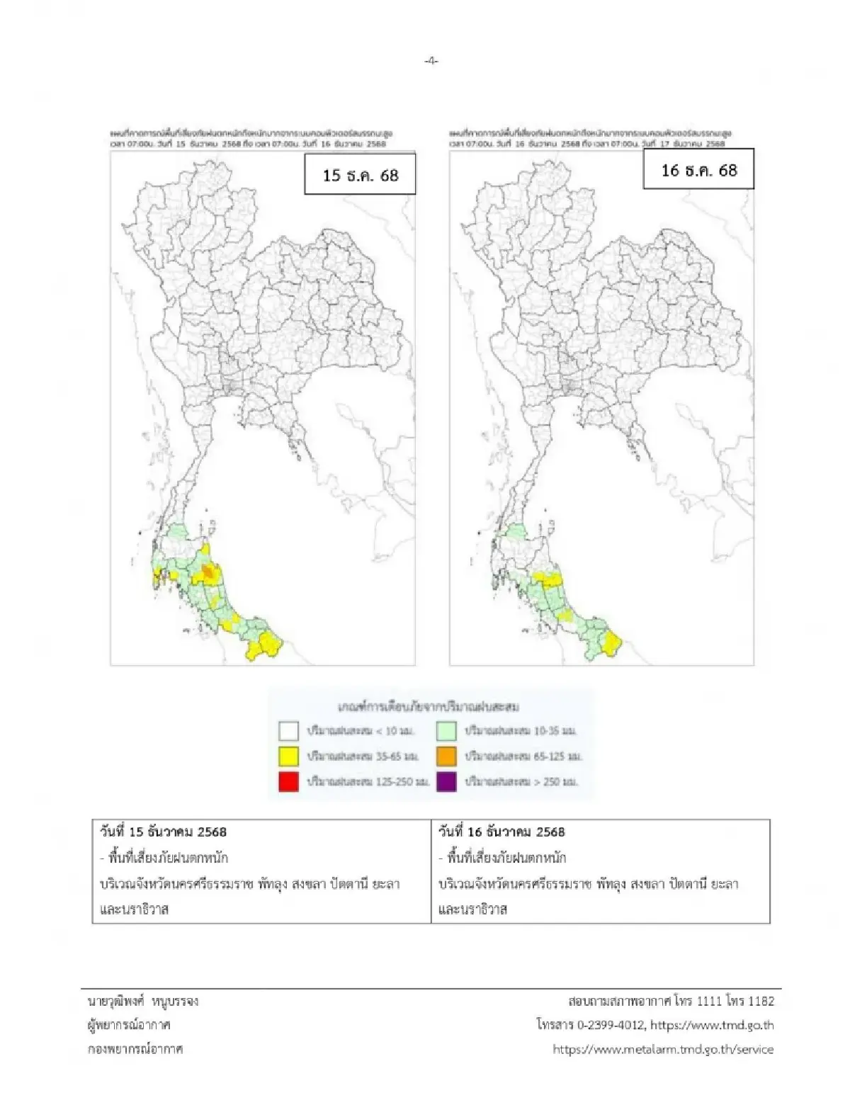 ฝนระลอกใหม่ ประกาศกรมอุตุ ฉ.2 ภาคใต้ มรสุมเข้า ฝนตกหนักยาวถึงสัปดาห์หน้า