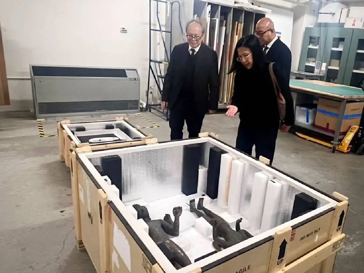 สหรัฐฯ ทำพิธีส่งคืน 4 รูปปั้นพันปี ‘ประโคนชัย’ คาดถึงไทย ธ.ค.นี้