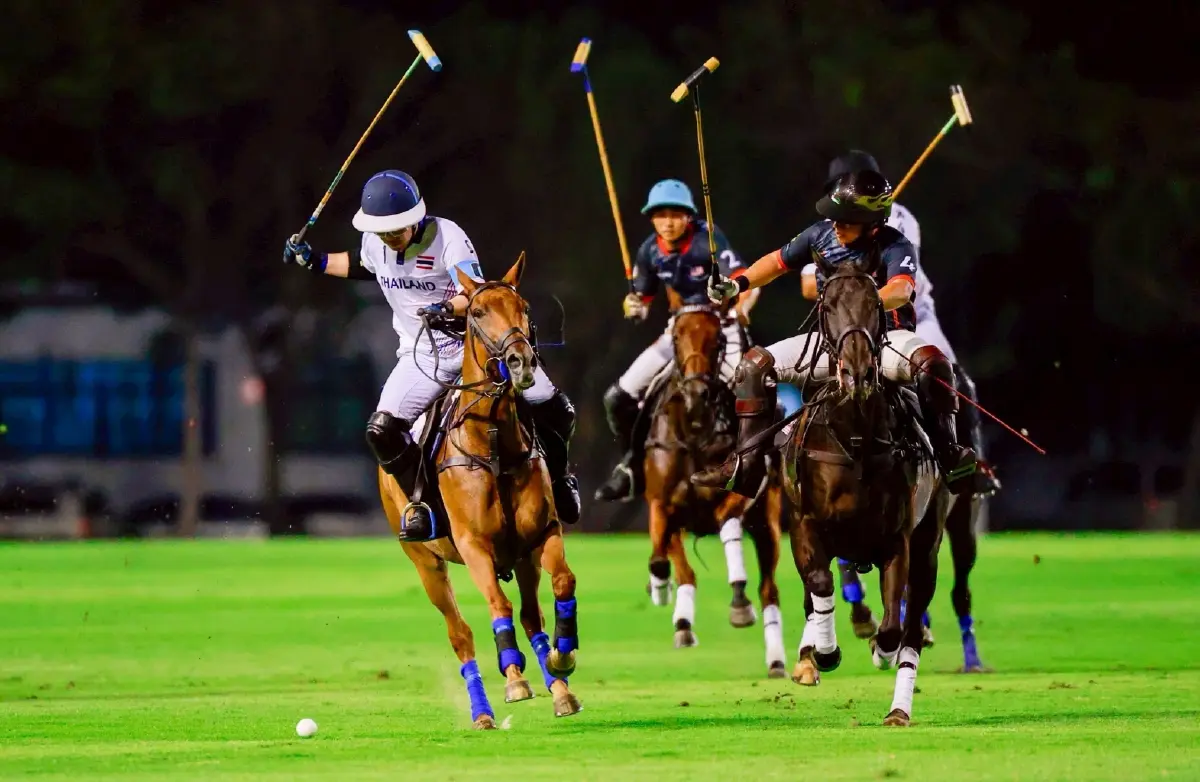 ทีมนักกีฬาขี่ม้าโปโลทีมชาติไทย โชว์ฟอร์มเดือด เอาชนะมาเลเซีย ในซีเกมส์ ครั้งที่ 33