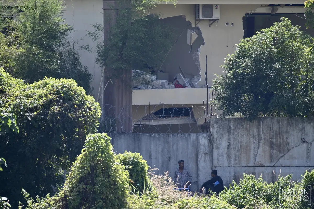 โดนแล้ว เปิดภาพซาก 'เคเคปาร์ค' ฐานทัพแก๊งคอลเซ็นเตอร์ ถูกถล่มยับ