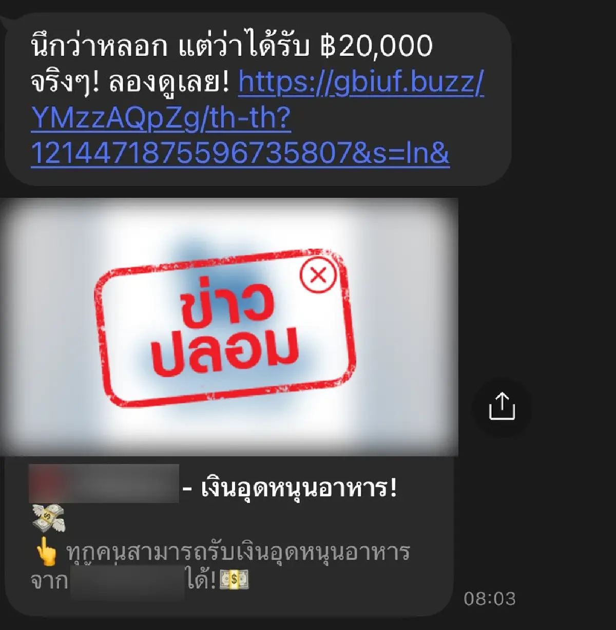 ว่อนเน็ต แจกเงินอุดหนุนจากรัฐบาล 20,000 บาท ทางการชี้แจงแล้ว