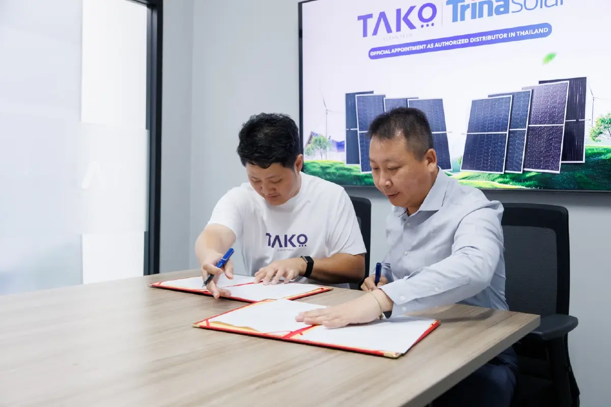 Tako Cleantech ผนึก Trina Solar รุกตลาดโซลาร์เซลล์ไทย ชูมาตรฐานบริการสูง