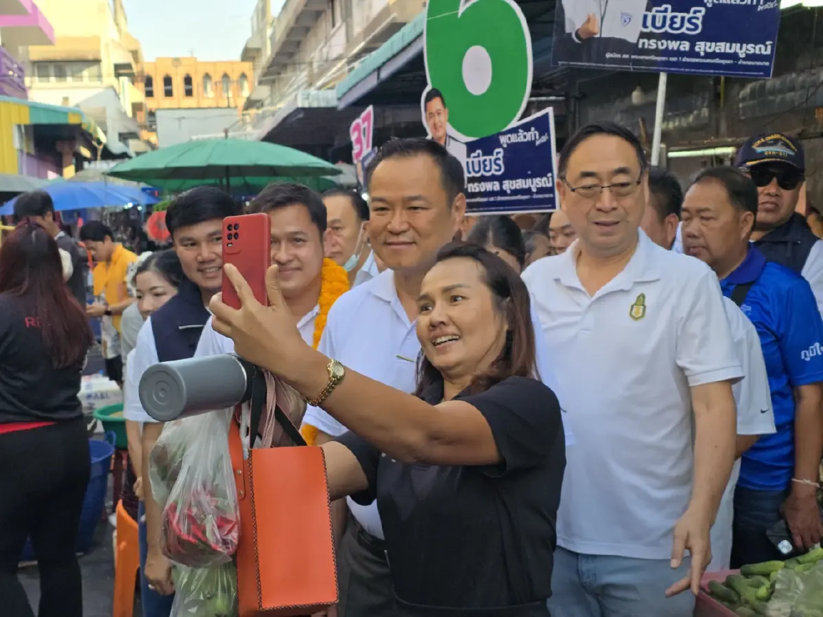 'อนุทิน' หาเสียงกรุงเก่า ชู 'สร้างฟลัดเวย์-คลองระบาย'แก้น้ำท่วม
