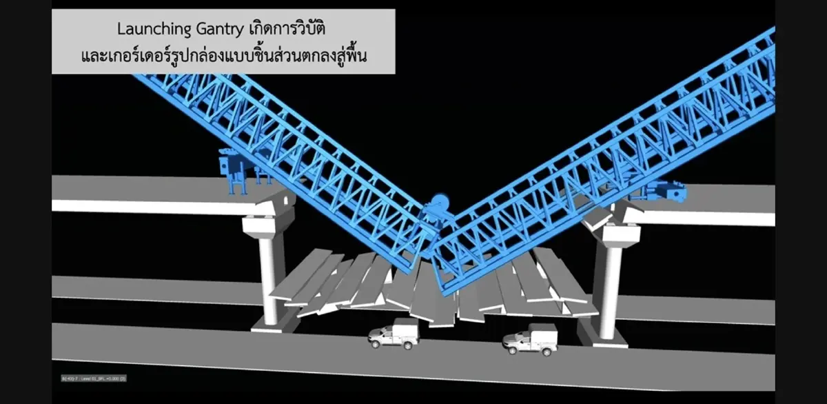 ทล.ประกาศปิดจราจรทางหลัก 100% จุดเกิดเหตุเครนถล่ม 'พระราม 2'