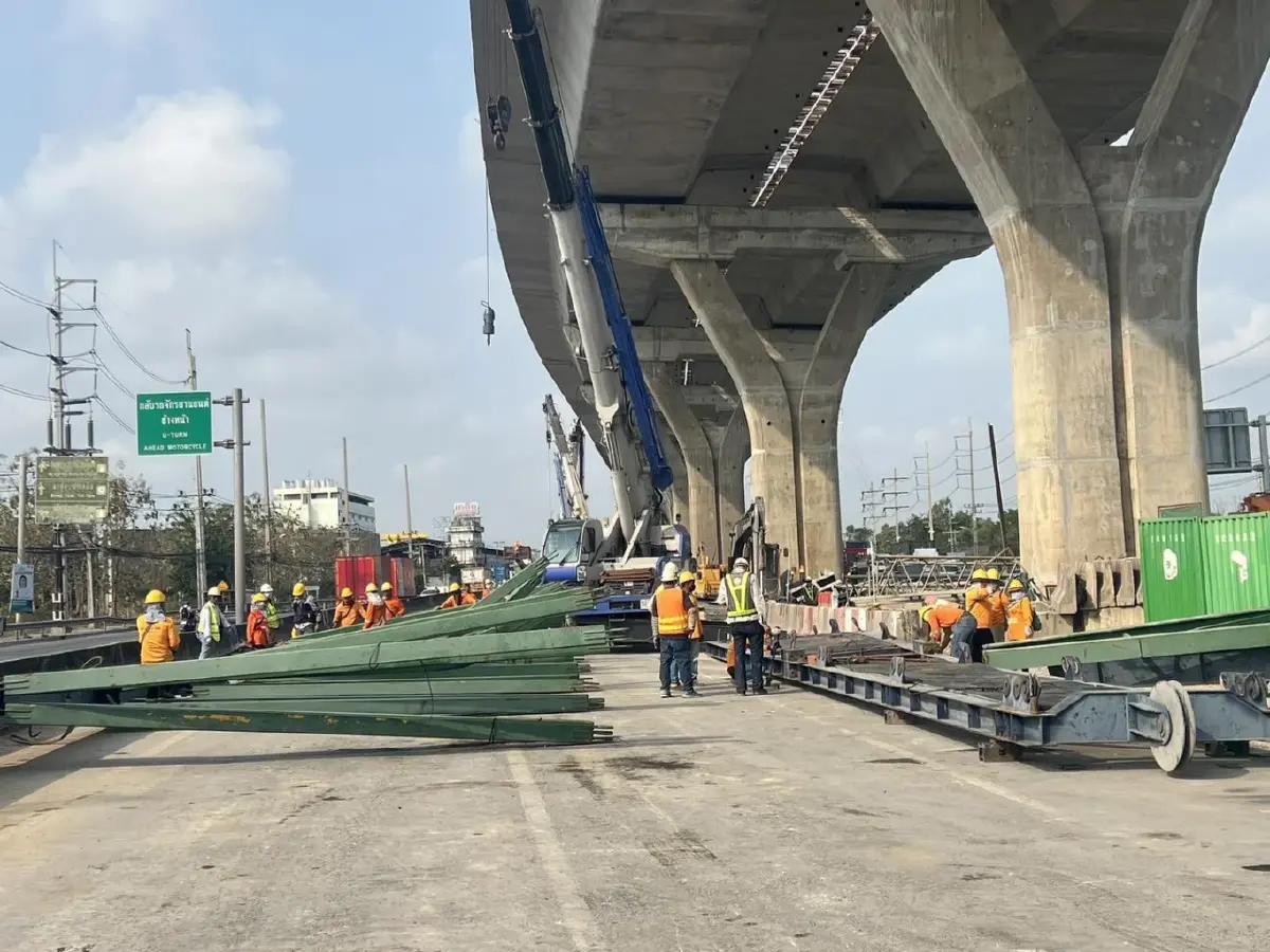 กรมทางหลวง รื้อคานเหล็ก M82 พระราม 2 สำเร็จ! เยียวยารายละ 1.7 ล้าน