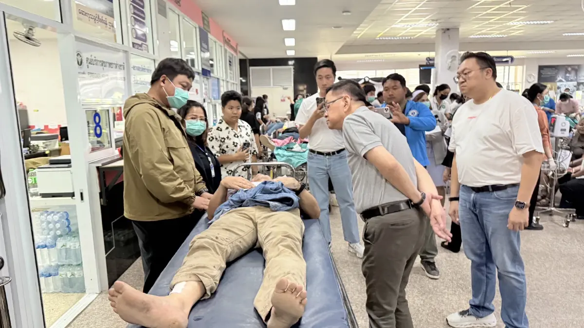 ‘เพื่อไทย’ ส่ง ‘ประเสริฐ’ เร่งประสานช่วยเหลือผู้บาดเจ็บเครนถล่ม