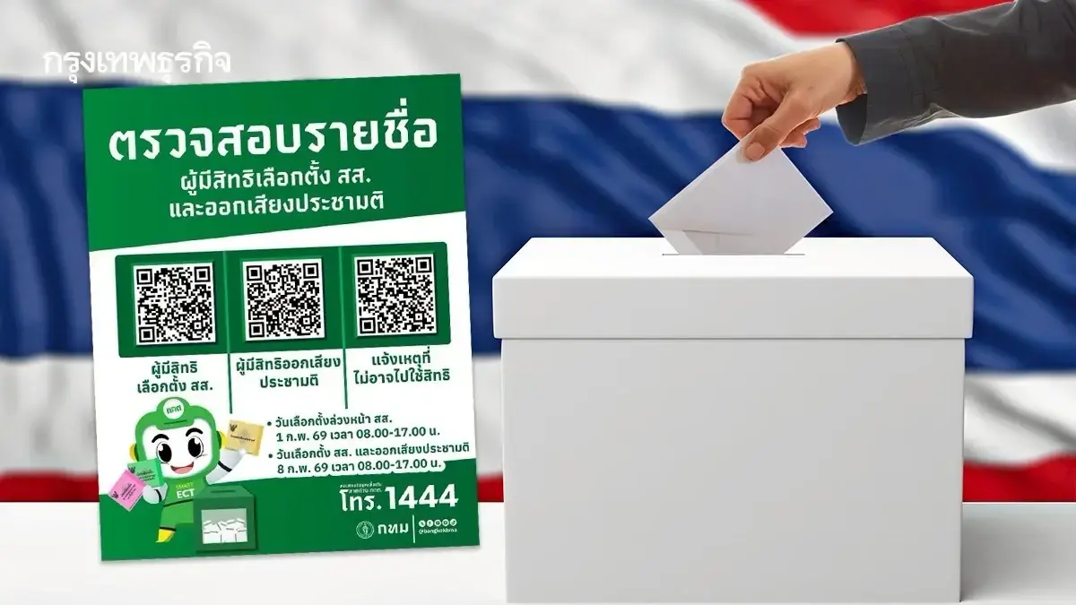พรุ่งนี้ 1 ก.พ.69 ออกไปใช้สิทธิ เช็กขั้นตอน เลือกตั้งล่วงหน้า 2569
