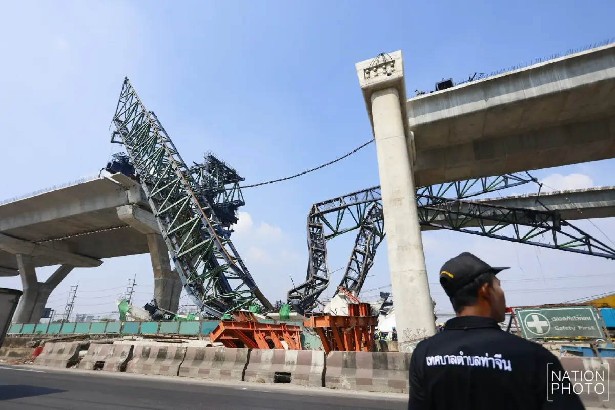 เครนถล่มพระราม 2 ล่าสุด ประมวลภาพโศกนาฏกรรมตายสลด