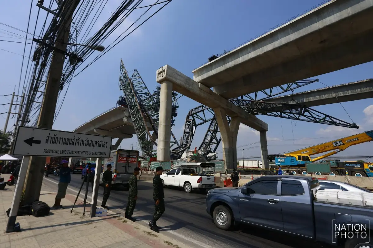 เครนถล่มพระราม 2 ล่าสุด ประมวลภาพโศกนาฏกรรมตายสลด