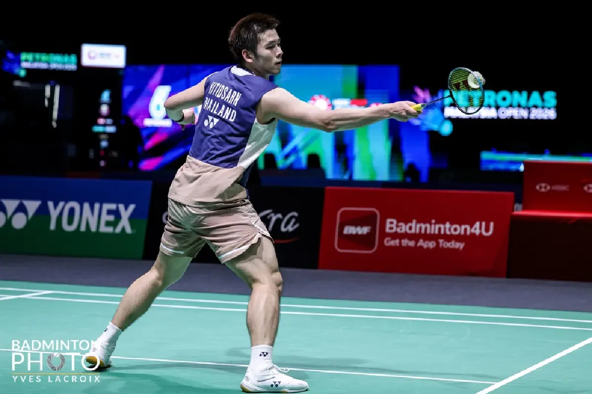 LIVE ถ่ายทอดสดแบดมินตัน 'วิว กุลวุฒิ พบ คริสตี้' Malaysia Open 2026