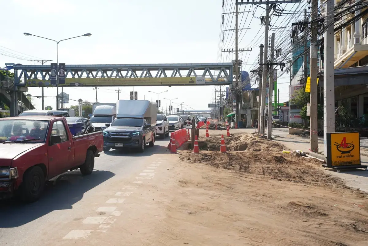 รถติดแล้ว กระทบคนรังสิต เช็กเส้นทาง ปิดถนน เลียบถนนรังสิตนครนายก