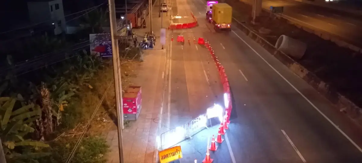 ด่วน! เลี่ยงได้เลี่ยง ถนนทรุดตัว 'บางนา-ตราด' ปิดถนน ระวังรถติด