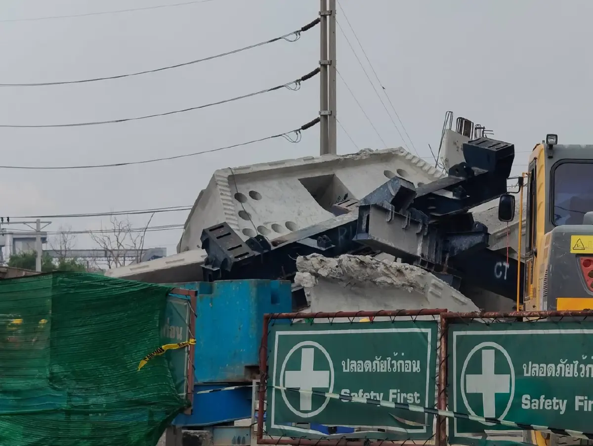 คืบหน้า รื้อซากมรณะ เครนถล่มพระราม 2 เร่งเคลียร์โครงเหล็ก คานปูน