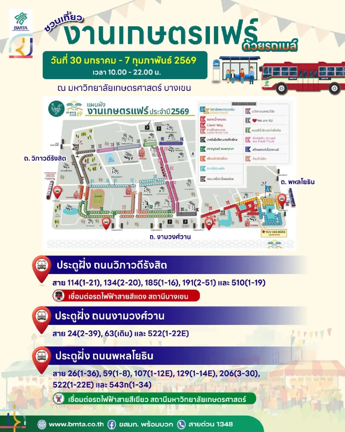 เริ่มแล้ว! งานเกษตรแฟร์ 2569  เช็กโซนของกิน ช้อปของถูก วิธีเดินทาง