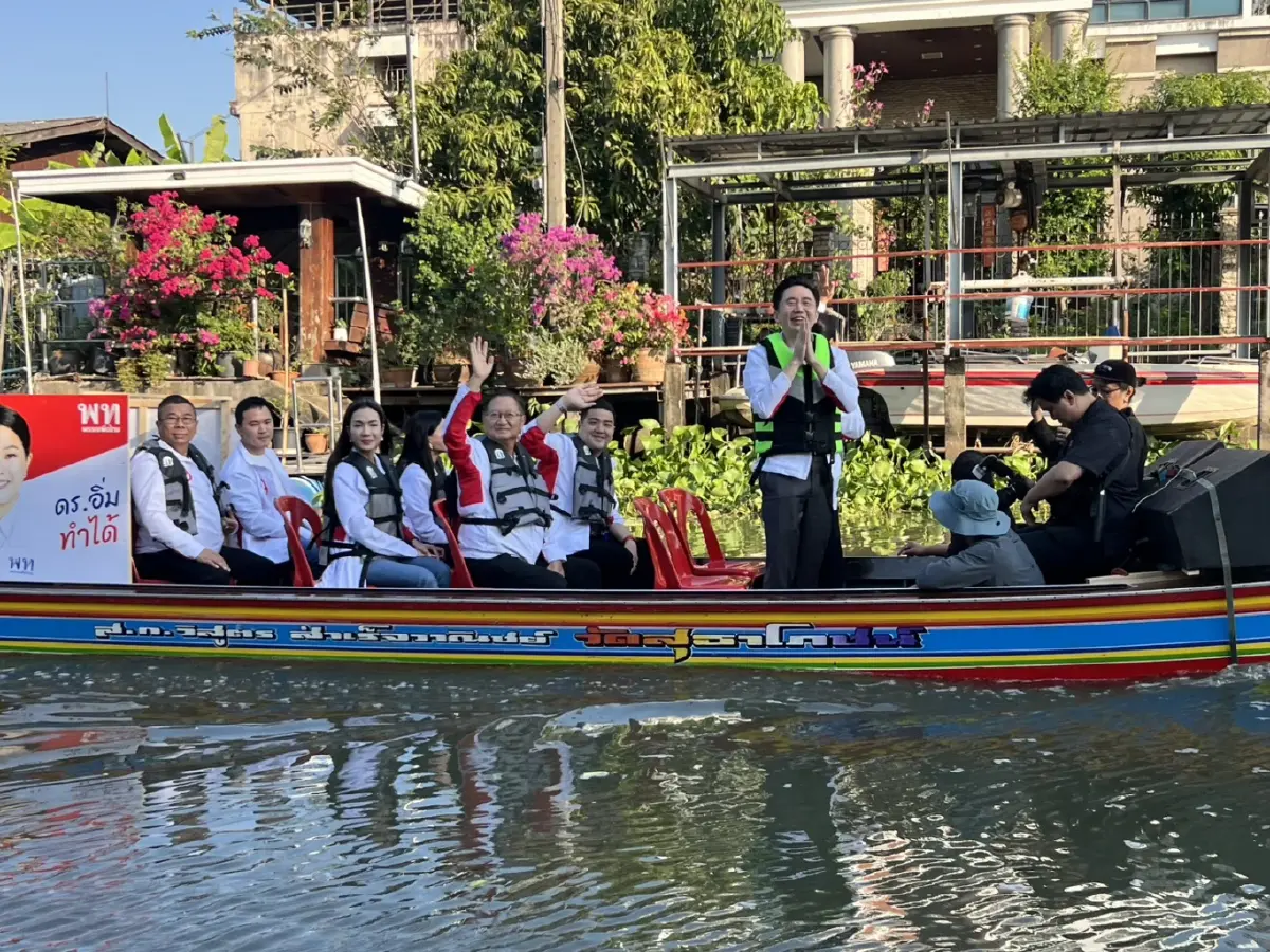 'ยศชนันท์' ล่องเรือหาเสียง  น้อมรับผลนิด้าโพล-ปรับการทำงาน