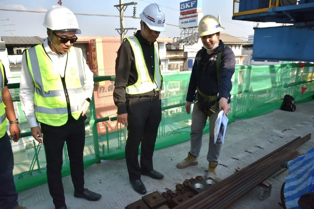 รฟม. ตรวจเข้ม 'โครงการรถไฟฟ้าสายสีม่วงใต้' ย้ำยึดหลักความปลอดภัยสูงสุด