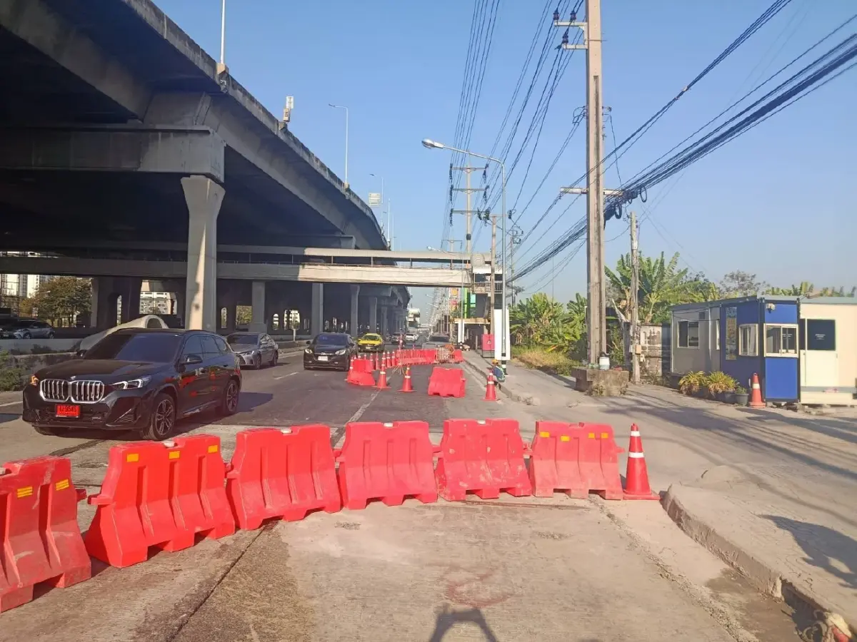 ด่วน! เลี่ยงได้เลี่ยง ถนนทรุดตัว 'บางนา-ตราด' ปิดถนน ระวังรถติด