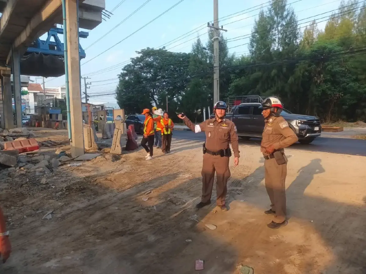 คืบหน้า ถนนทรุดตัว พระราม 2 วิบัติ ประกาศฉุกเฉิน น้ำไม่ไหล สมุทรสาคร