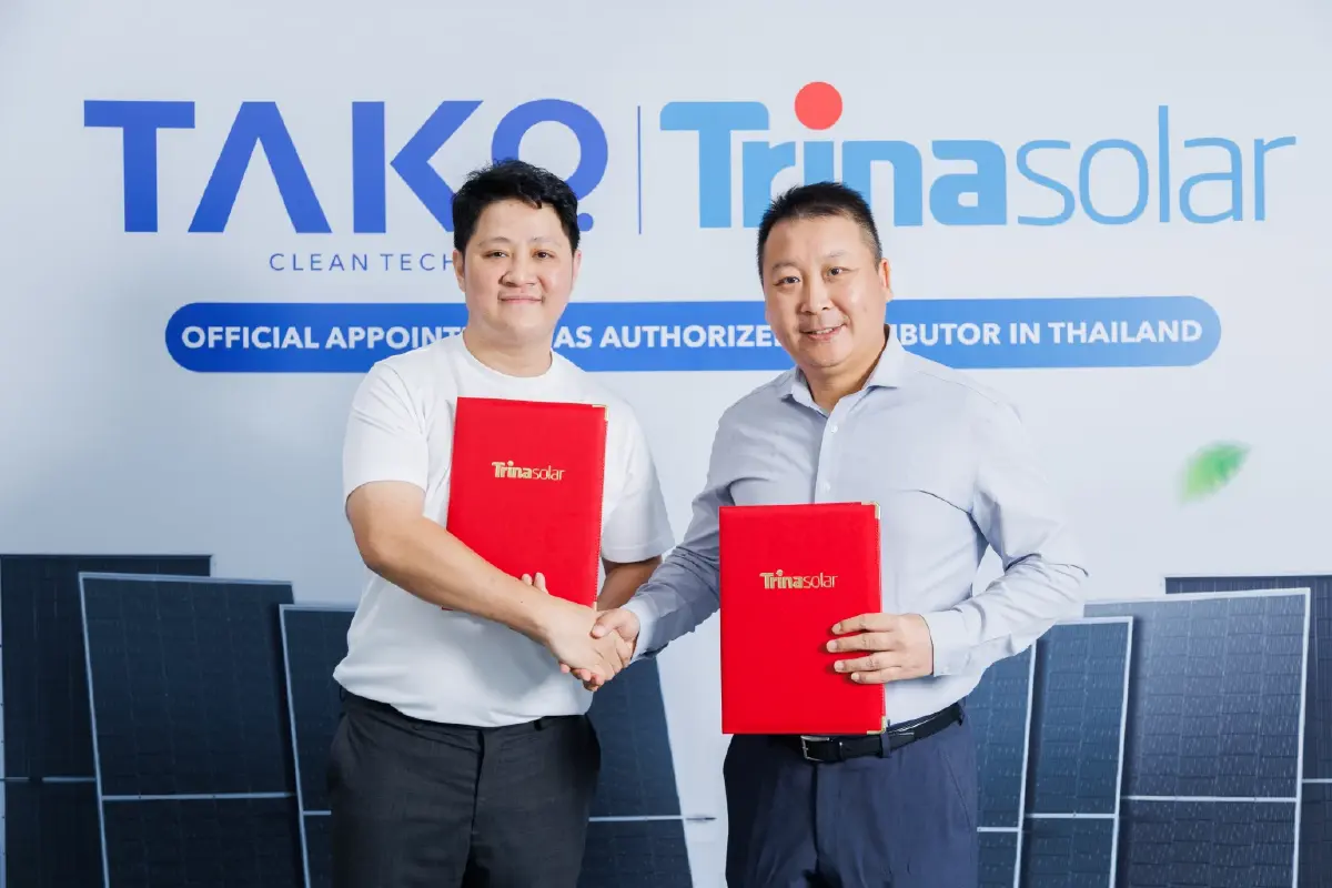 Tako Cleantech ผนึก Trina Solar รุกตลาดโซลาร์เซลล์ไทย ชูมาตรฐานบริการสูง
