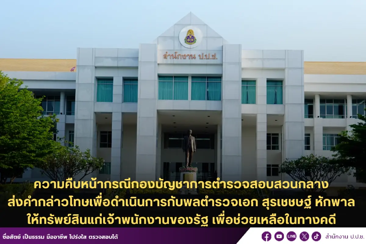 มติ ป.ป.ช.ส่งคืนสำนวนคดี 'บิ๊กโจ๊ก' ปมสินบนทองคำให้ ตร.สอบ