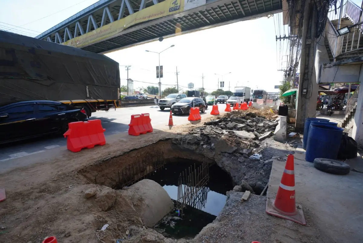 รถติดแล้ว กระทบคนรังสิต เช็กเส้นทาง ปิดถนน เลียบถนนรังสิตนครนายก