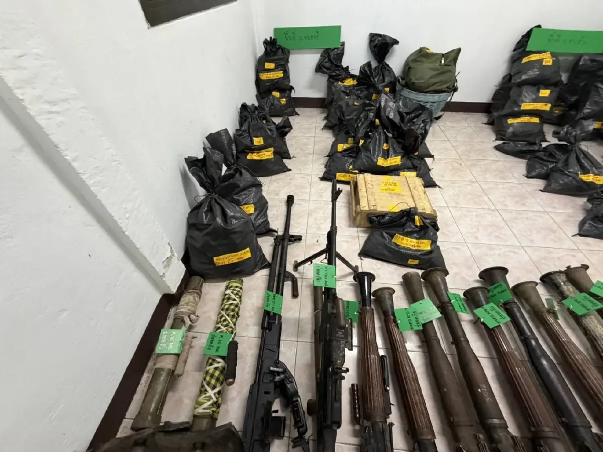 ทลายคลังแสงกัมพูชา ซุกกาสิโนทมอดา เครื่องยิงRPG-กระสุนอื้อ