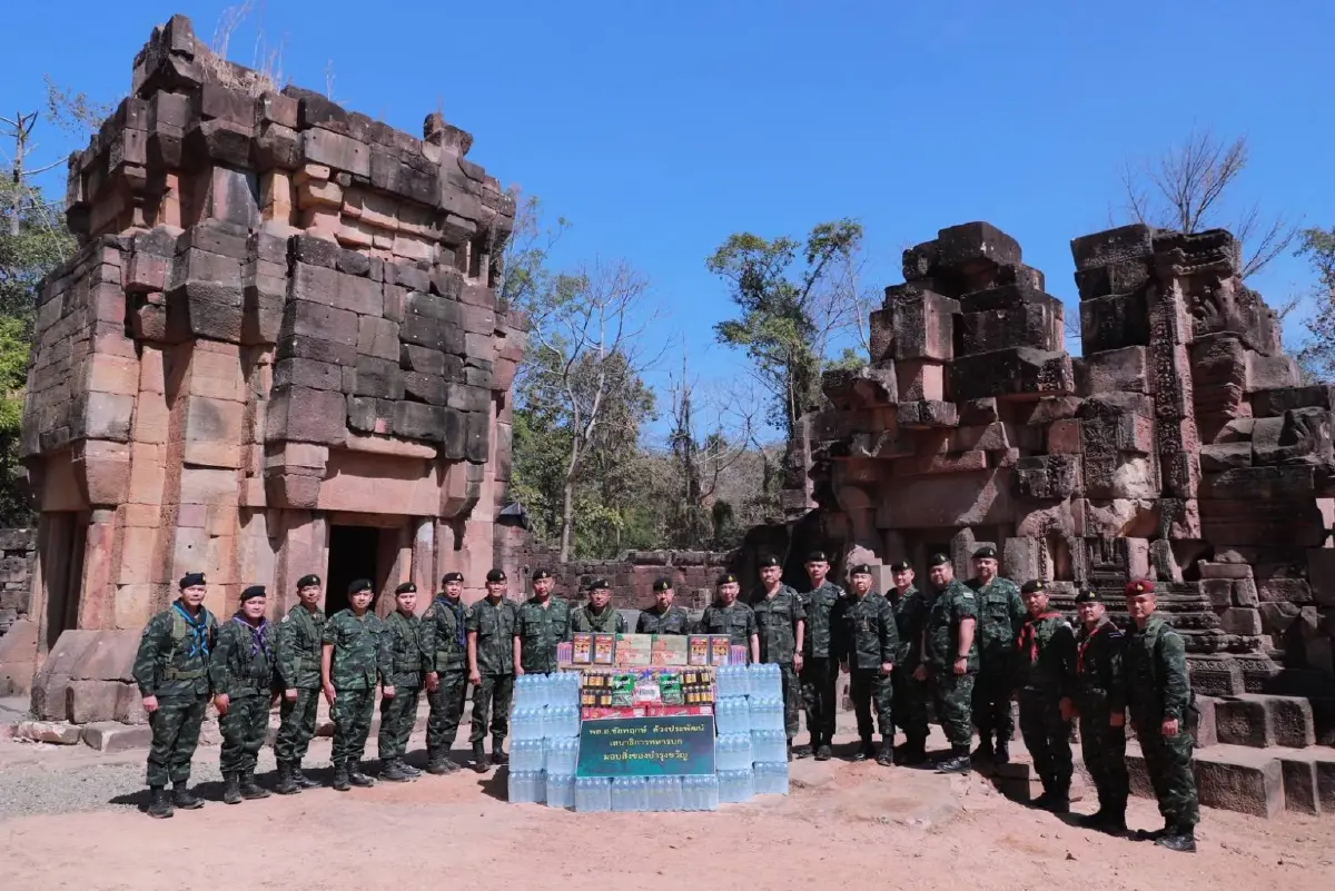 เสธ.ทบ.ตรวจแนวรบ 'ปราสาทตาเมือน' วางกรอบสถาปนาความมั่นคงระยะยาว