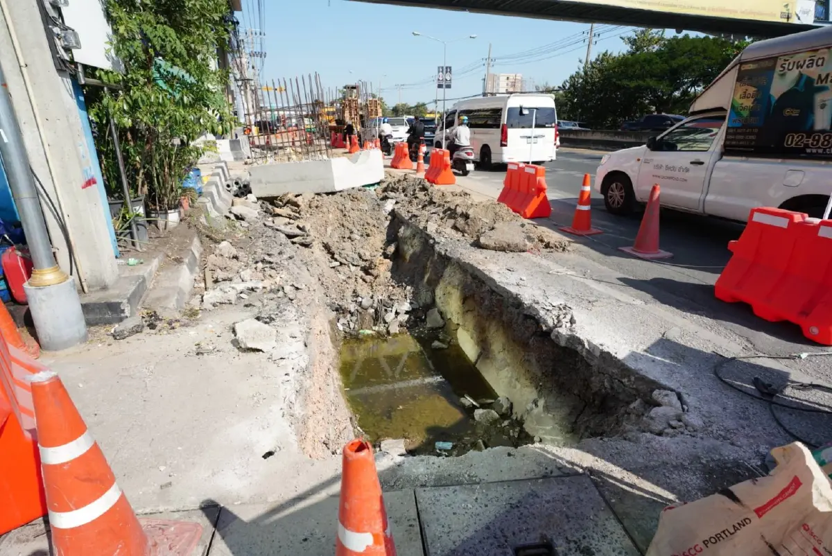 รถติดแล้ว กระทบคนรังสิต เช็กเส้นทาง ปิดถนน เลียบถนนรังสิตนครนายก