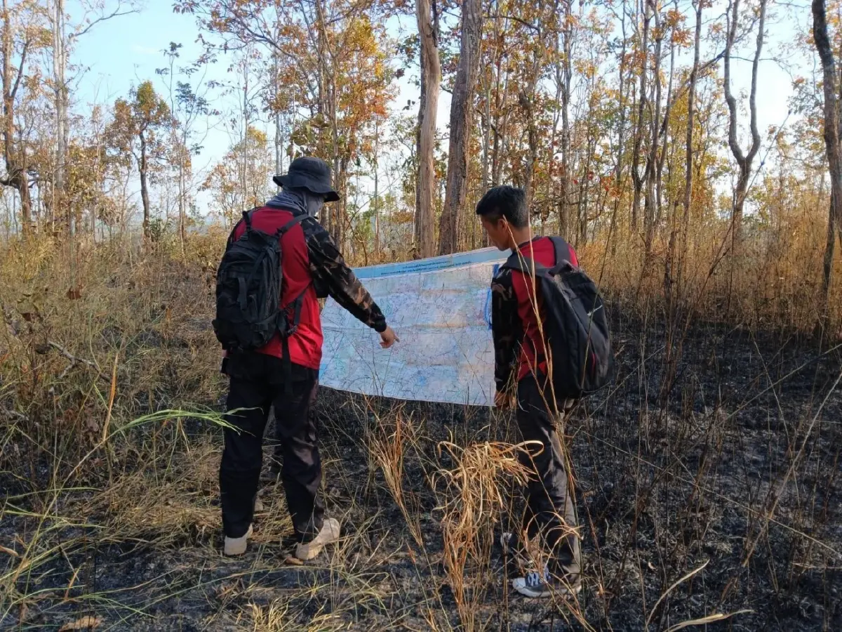 ภูผายลระอุ ไฟป่าถล่มวอด 7 ไร่ เผยต้นเหตุ 'หาของป่า' ทำพังพินาศ