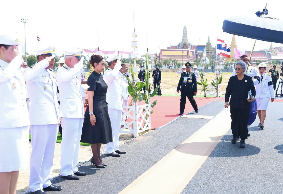 กรมสมเด็จพระเทพฯ ทรงประกอบพิธีปักหมุดวางผังก่อสร้างพระเมรุมาศ